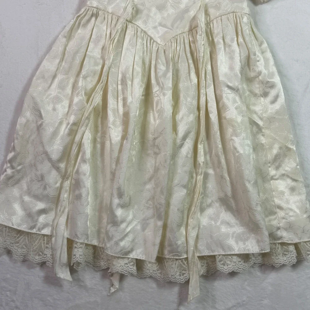 Gunne Sax Floral Damask Lace Portrait Collar Formal Dress Size 5‎